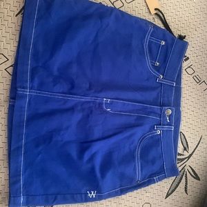KSUBI blue super x miniskirt